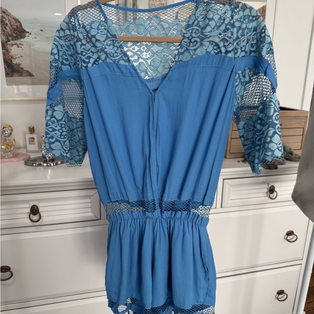 RARE! Blue Lace Romper